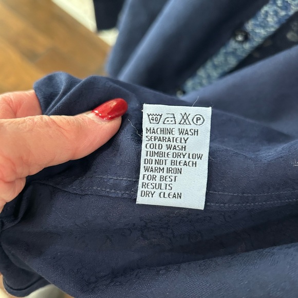 Zagiri Men’s Two Tone Blue Long Sleeve Shirt - Picture 8 of 9